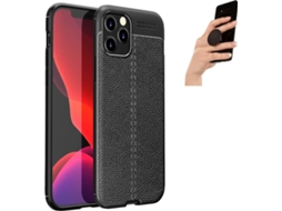 Capa e Popsocket iPhone 12 Pro MAX PHONESHIELD Rugged Leather Preto