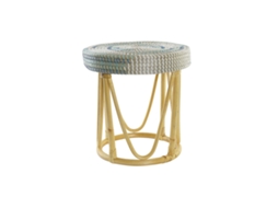 Repousa-Pés DKD HOME DECOR (Branco - Rotim - 41 x 41 x 42 cm)