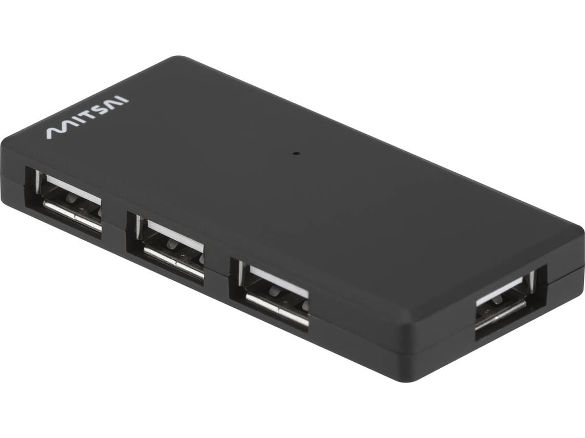 Hub MITSAI H100 Slim (Outlet Caixa Aberta - USB 2.0 - 4 Portas - Preto)