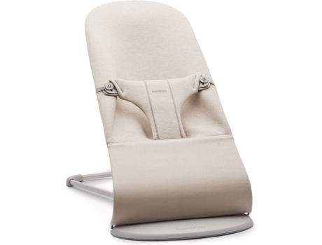 Espreguiçadeira BABYBJÖRN Bliss Moldura Cinza Claro 3D Jersey Bege Claro