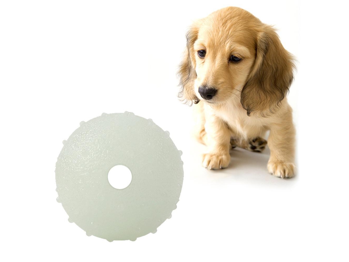 Bola luminosa para cães, resistente ao mordido, brinquedo interativo, 6cm com Marca