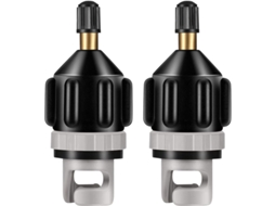 2 Adaptadores De Bomba Para Barco Inflável Sup Conector De Bico De Inflador Para Kayak Paddle Board Preto