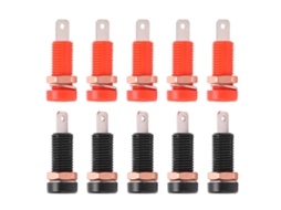 YURU 10pcs Plugues Banana Fêmea Latão 4mm 30v 60v 24a Tomada Conector para Equipamentos Eletrônicos