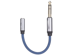 Cabo adaptador de áudio de 3,5 mm fêmea para 6,35 mm macho, para microfone e fone CHABERLU