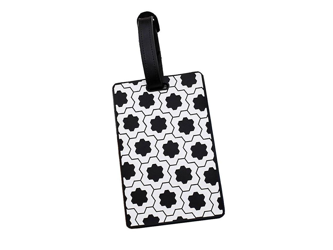 Etiqueta de Bagagem /etiqueta de Endereço para Mala em Silicone, Vários Estilos, Branca, Modelo Alternativo 1 BRILVIBERA