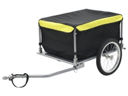 Reboque P/ Bicicleta Vidaxl Preto E Amarelo (65 Kg)