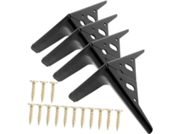 Conjunto De 4 Pés Metal Em Aço Para Móveis, Ideais Para Camas, Armários, Sofás E Mesas