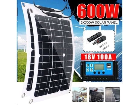 2pcs 300W 18V Painel solar Kit de carregador USB para caravana / camping KEPEAK