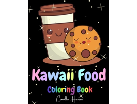 Livro Kawaii Food Coloring Book de Camilla Hanson (Inglês)