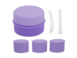 Conjunto Recipientes Maquiagem Silicone Viagem Recarregáveis Tampa Selada
