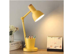 Luminária De Mesa Hasmi, Luminária De Cabeceira, 6w Com Proteção Para Os Olhos, Porta Canetas, Luminária De Leitura E