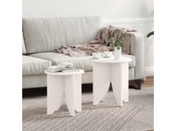 Vidaxl Mesa De Centro 2 Unid. Branco 41,5 X 41,5 X 44 Cm