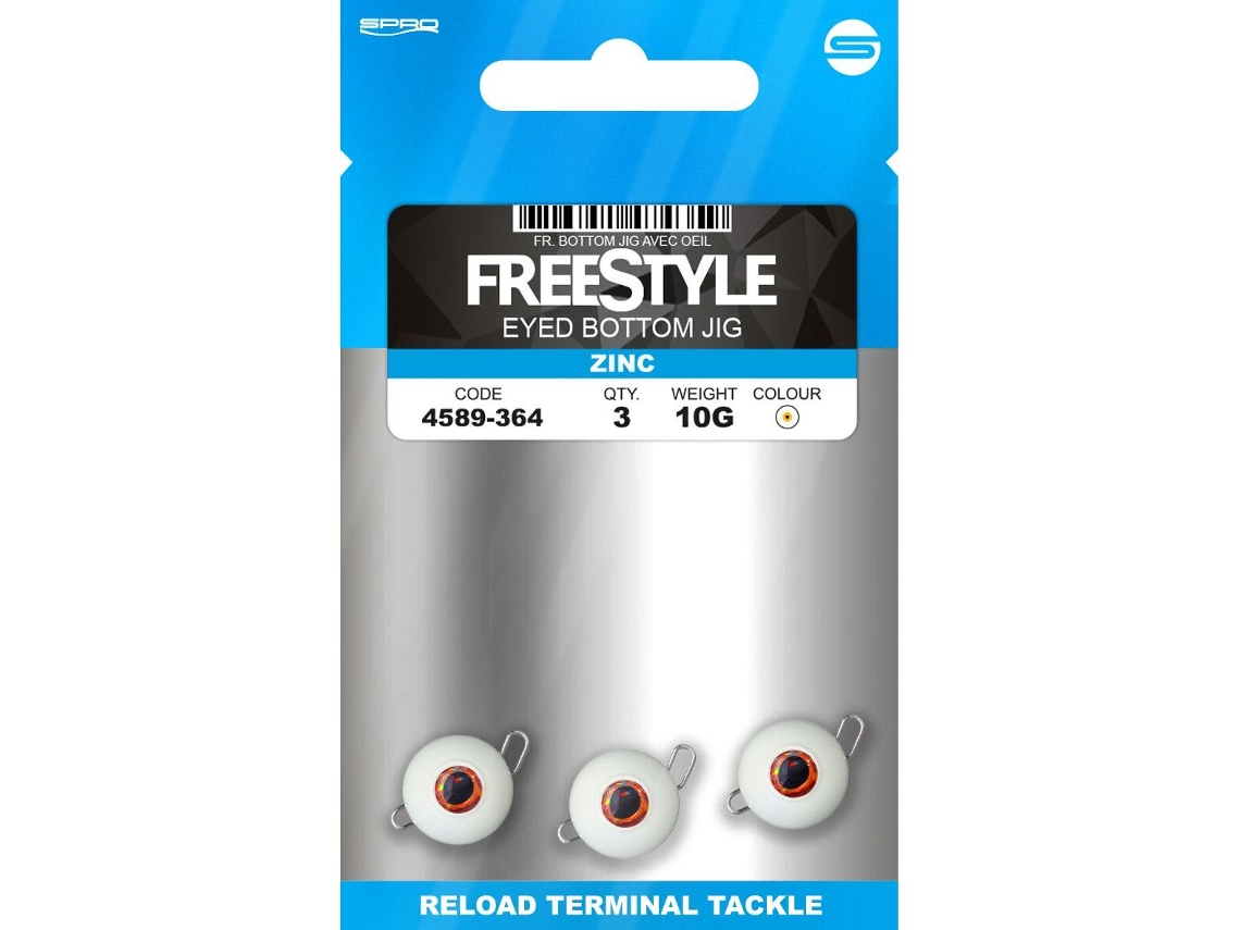 Conjunto de 3 Cabeças de Chumbo FREESTYLE Eyed Bottom Jigs 3 G