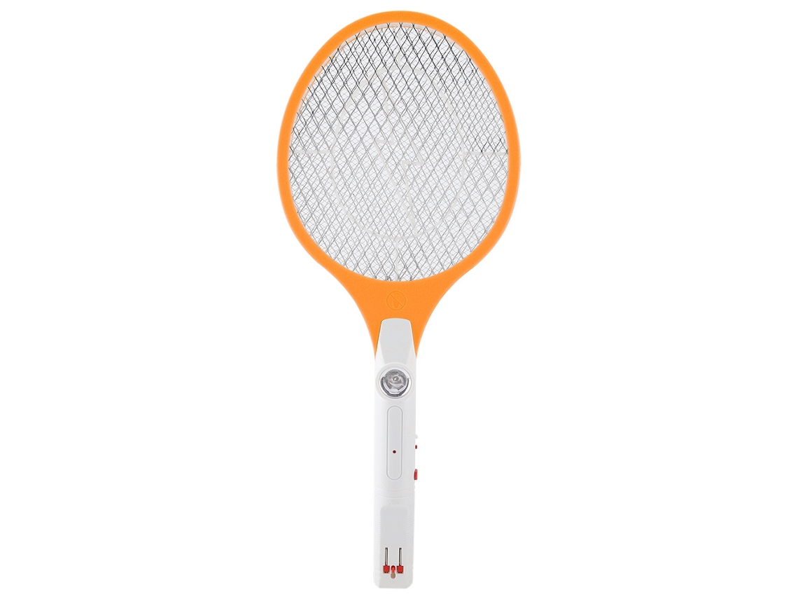 Raquete Eletrônica Mata Mosquitos, Mata Insetos Com Bateria, Plug Eua 110 240v, Cor Laranja