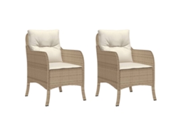 Garden Chair, Garden Chairs Vidaxl Bege Rattan / Vime (n/a)