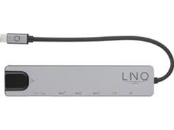 Hub LINQ LQ48010 (USB-C - 8 Portas - Cinzento)