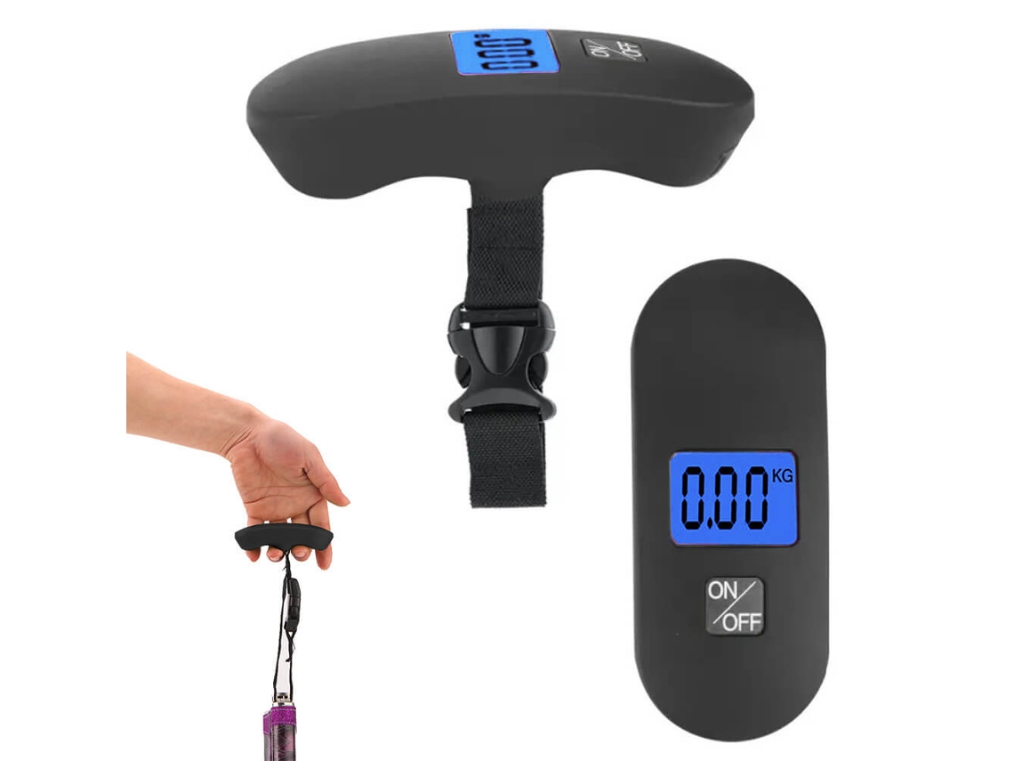 Balança de Mala, Digital para Bagagem Preta AQUAFORGE