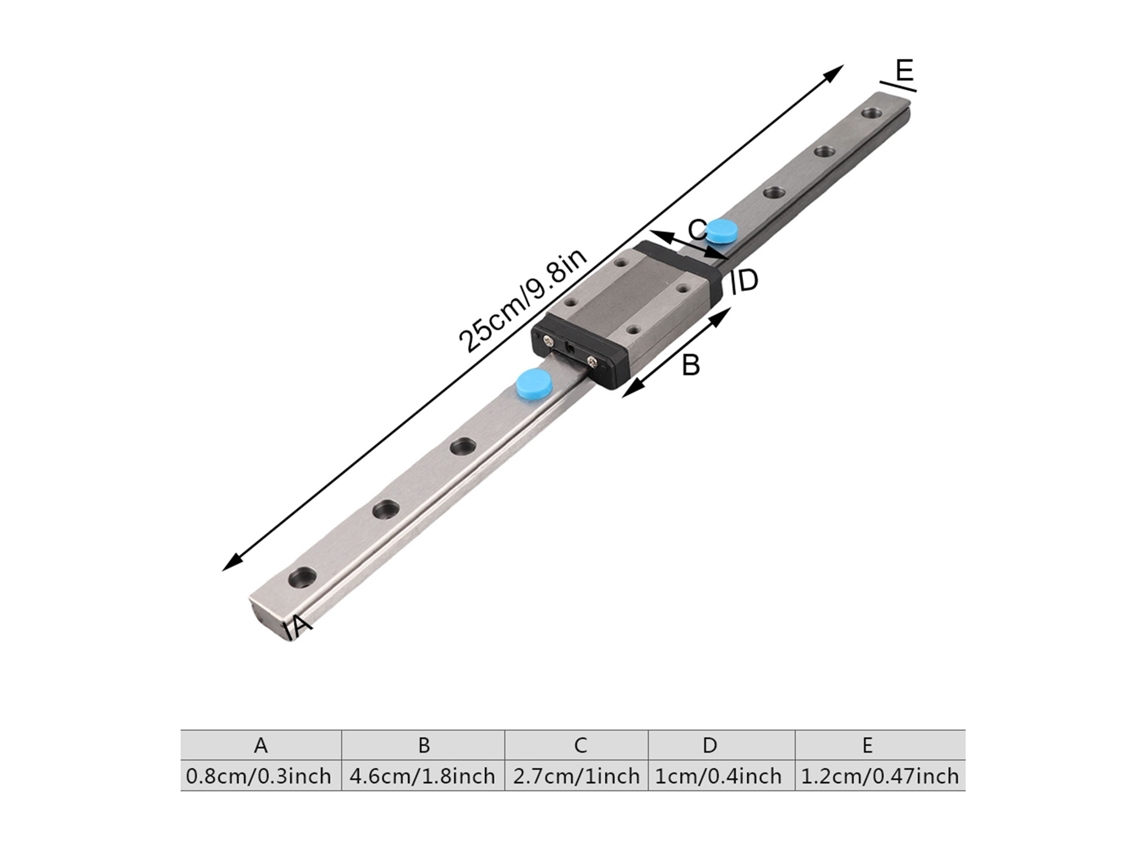 Laxiscreed Guia Linear De Precisão Com Bloco Deslizante Para Movimentos Suaves