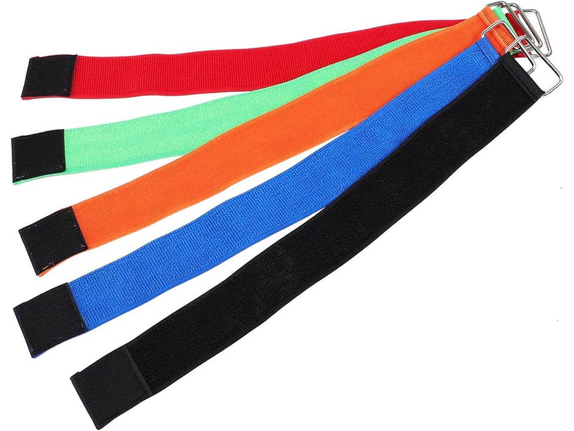 Besportble Conjunto De 5-faixas Elásticas Para Corrida Três Pernas, Ideais Revezamento E Jogos Equipe Ao Ar