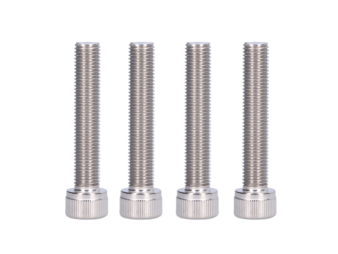 4 Parafusos Hexagonais Cabeça Cônica YURU, Aço Inoxidável A2, Fixação M10x55 S/MARCA