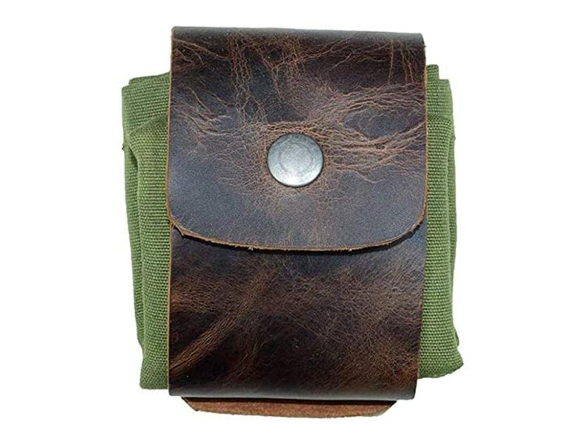 Bolsa Dobrável De Lona Encerada Para Ração, Bolsa De Couro E Lona Para Atividades Ao Ar Livre E Trilhas