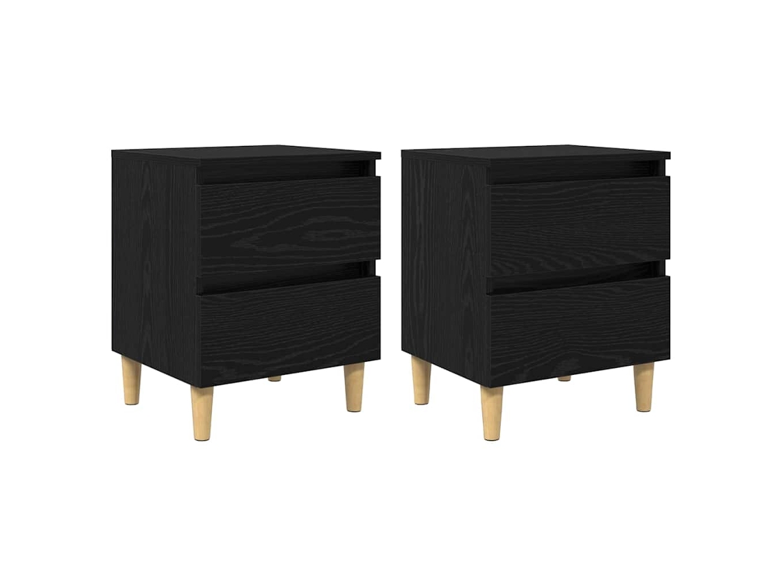 Armários de Cama 2 Pcs Carvalho Preto 40 X 35 X 50 Cm MAISON EXCLUSIVE
