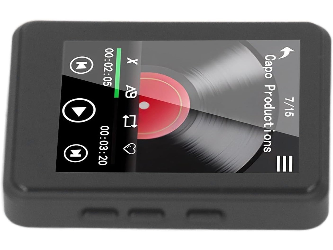 Reprodutor de MP3/MP4, Bluetooth, tela de 5,3", alto-falante FM, gravador HiFi sem perdas, 2