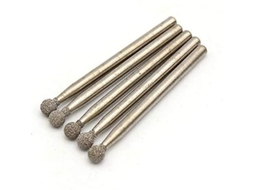 10 Burras Diamante Ponta Redonda 3mm Grit 150 Para Vidro Cerâmica Metal Pedra