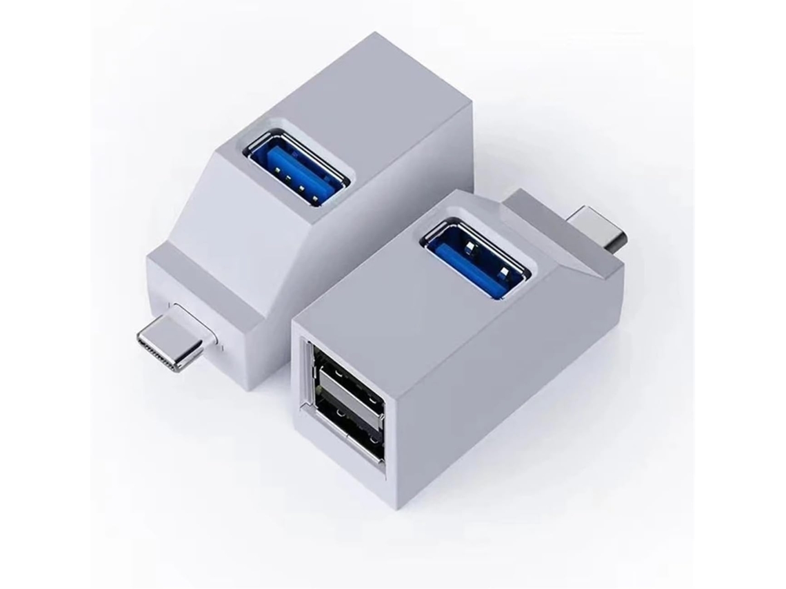 Hub Usb 3.0 De 3 Portas Para Mini Adaptador Splitter, Extensor