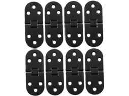Conjunto De 8 Dobradiças Articuladas Em Liga Zinco Preta Para Móveis,