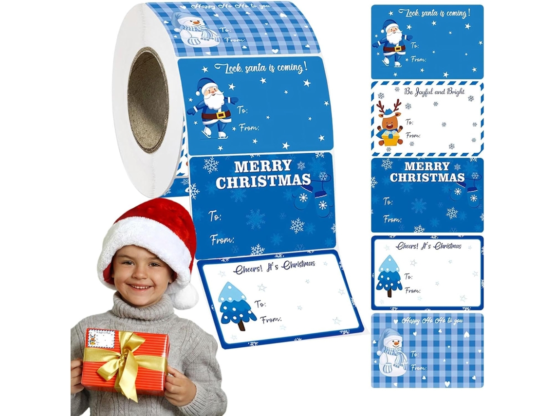 Etiquetas De Natal Com Nome, Etiquetas Autoadesivas De Natal | 400 Adesivos De Papel Artesanal De Na Gokoco