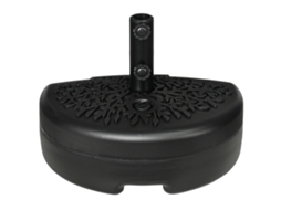 Base De Parede Para Chapéu De Sol Suporte Semicircular Para De Preenchido Com Areia 21kg Ou Água 18kg Para Jardim Pátio Terraço Exterior 50x31x18cm