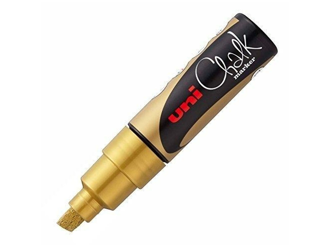 Liquid Chalk Markers Uni-Ball Pwe-8K Dourado 6 Unidades