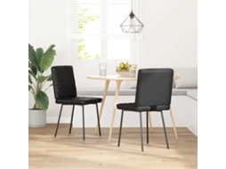 Maison Exclusive - Cadeiras De Jantar 2 Pcs Couro Artificial Preto