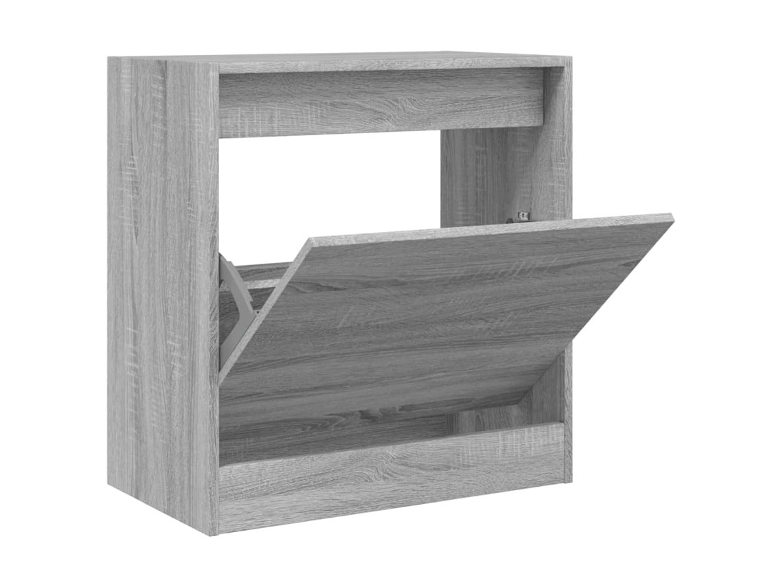 Shoe Cabinet, Shoe Cabinets Vidaxl Cinzeto Madeira Processada (60 X 34 X 63.5 Cm)