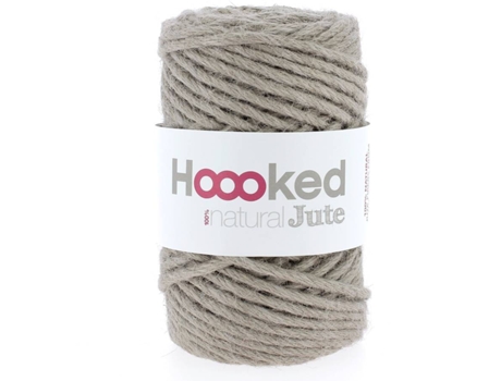 Linha HOOOKED 100% Natural Jute Cinnamon Taupe (Cinzento)