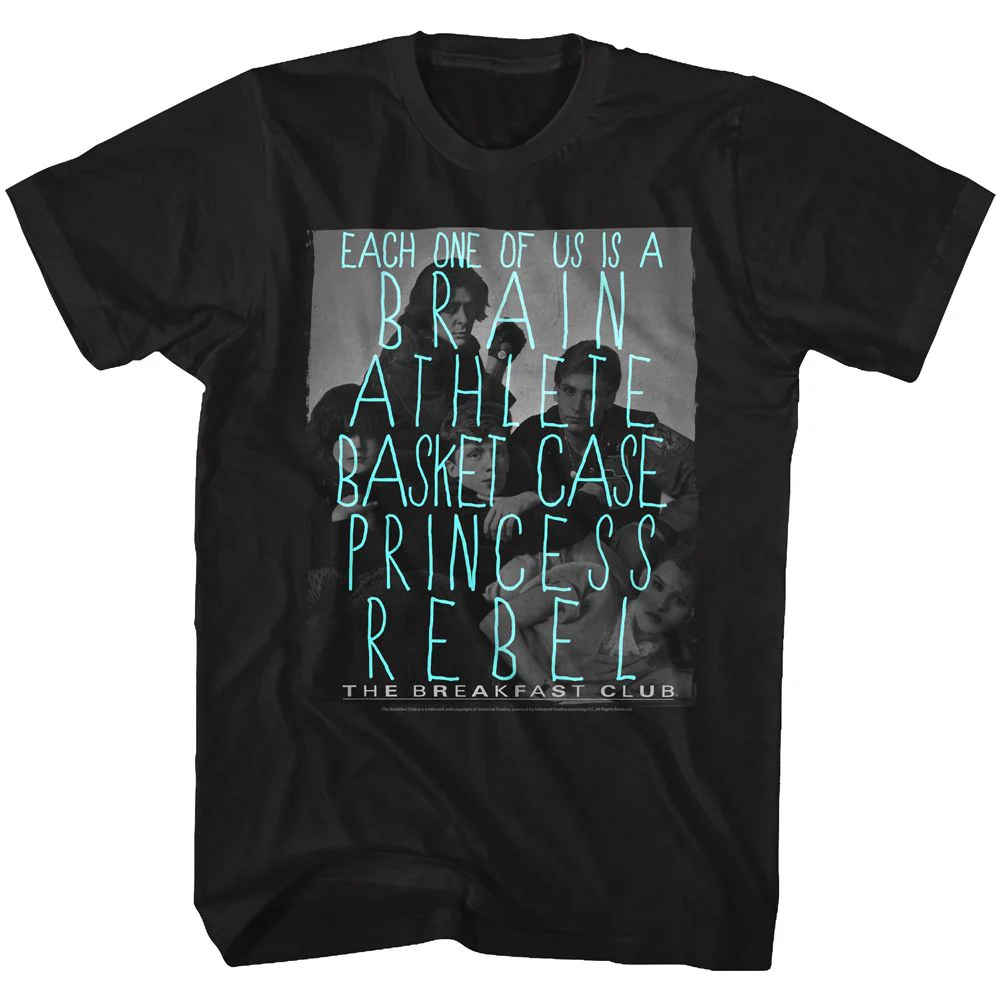 Unisex Adult T-shirt Rockinstone Breakfast Club Movie Idk Black Sizel