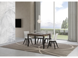 Mesa de Jantar Extensível 70X110/194 Cm Everyday Nogueira Quadro Antracite