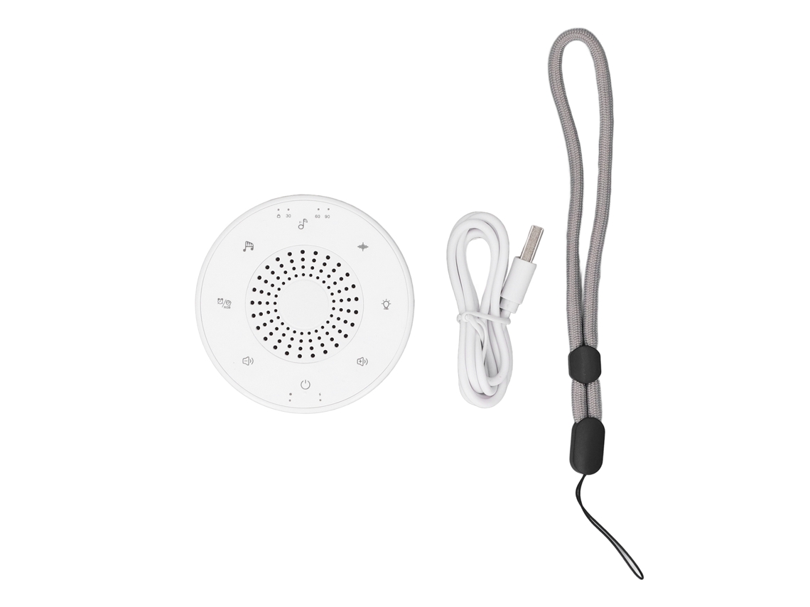 Máquina de Ruído Branco com Luz de Respiração 30 Sons Timer 30/60/90 Minutos S/MARCA