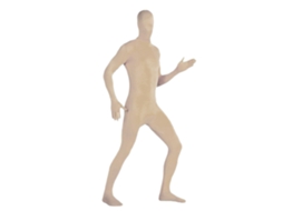 Traje Halloween Unissex Confortável Tamanho Xl Cor Pele