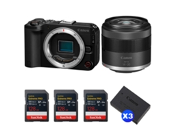 Eos R50 V + Rf S 14 30mm F/4.5 6.3 Is Stm Pz + 3 Sandisk 128gb Extreme Pro Uhs ii Sdxc + 3 Canon Lp e17 + Ebook Pricedirect CANON