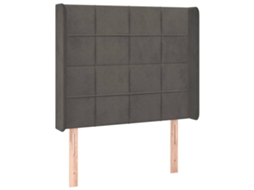 Headboard, Headboards Vidaxl Cinzeto Veludo (103 X 16 X 118/128 Cm)