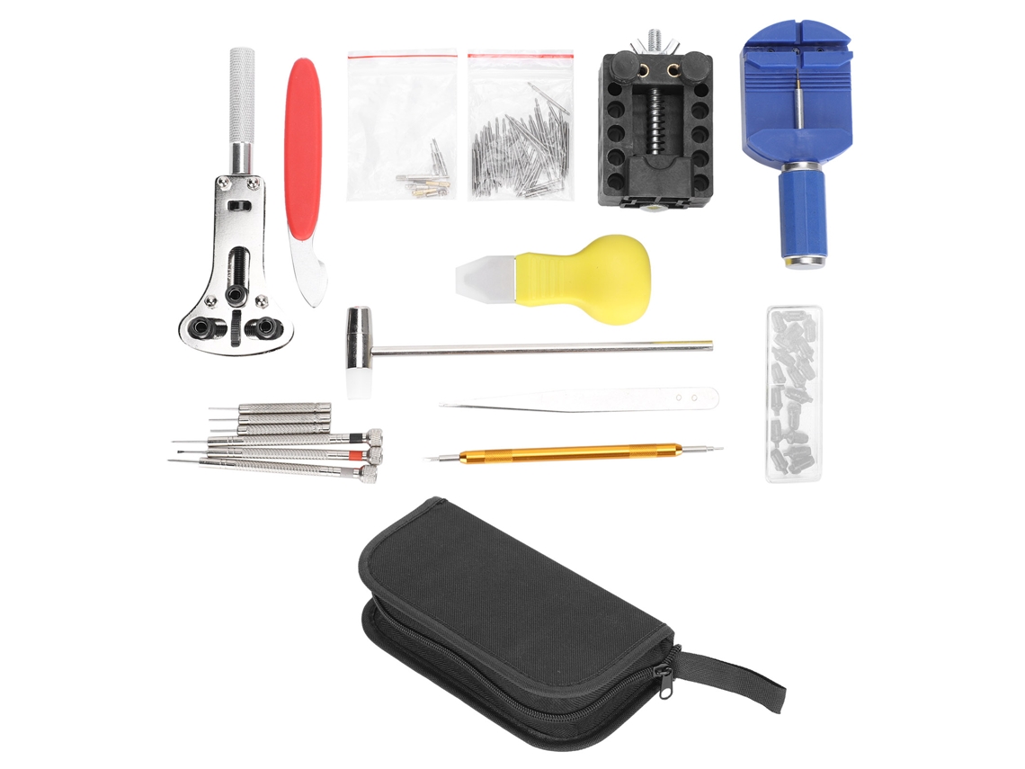 Kit Profissional Para Reparo De Relógios Com Abertura De Tampa E Troca De Bateria