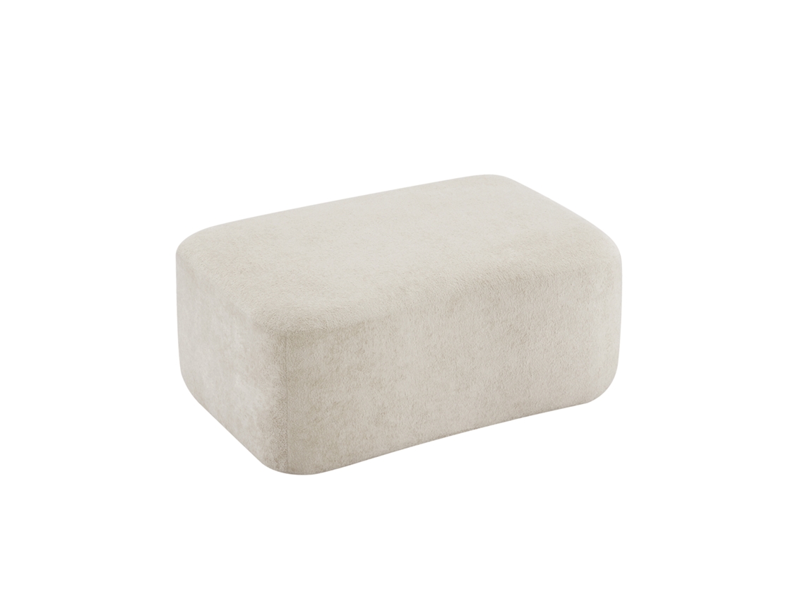 Otoman De Veludo Bege Para Decoração Sofisticada E Confortável Para Sua Casa