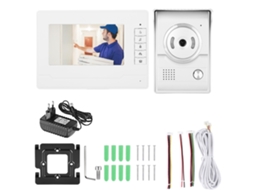 Campainha De Interfone De Vídeo Com Fio Tft/lcd 7 Polegadas À Prova D'água (alta Definição Em Cores, Visão Noturna Infravermelha)