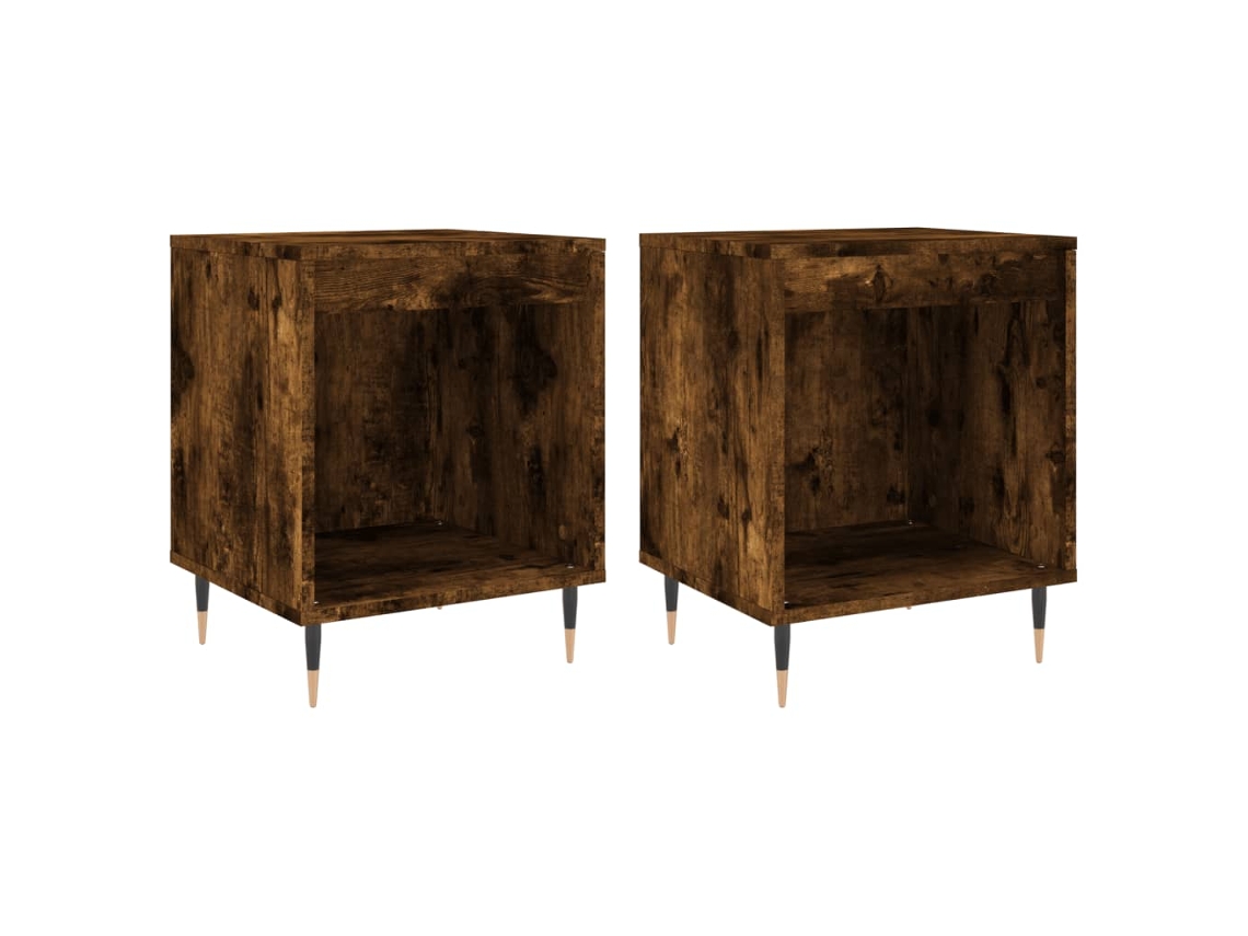 Conjunto de Mesas de Cabeceira 2pcs Derivados de Madeira Carvalho Fumado MAISON EXCLUSIVE