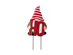 Decoração de Natal Outdoor com Placa de Jardim Gnome Hohoho