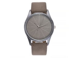 Relógio Feminino Vansvar Pulseira Pu Liga Quartzo Estilo Simples Cinza