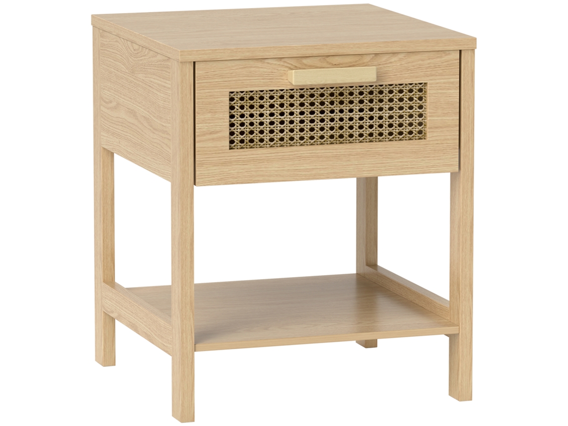 Mesa de Cabeceira BTFORUS, criado mudo, com gaveta, MDF, 40x40x48cm