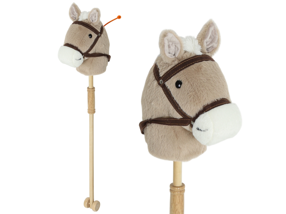 Cavalo Hobby Infantil com Farelo e Rolamento, para +24 Meses em Design Divertido Cinza